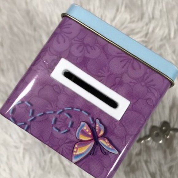 Looney Toons Tweety Bird 'Cute As Can Be!' Locker Tin Coin Bank w/ Lock and Keys - Picture 7 of 10